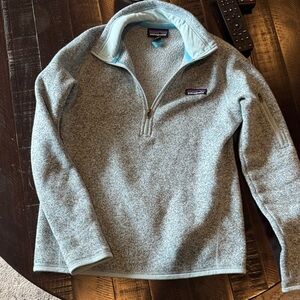 Patagonia Light blue Zip-Up women Sweater